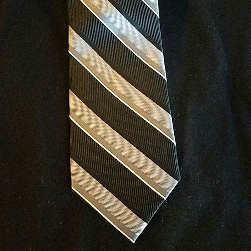 Jos A Bank Black Gray tie Executive Collection